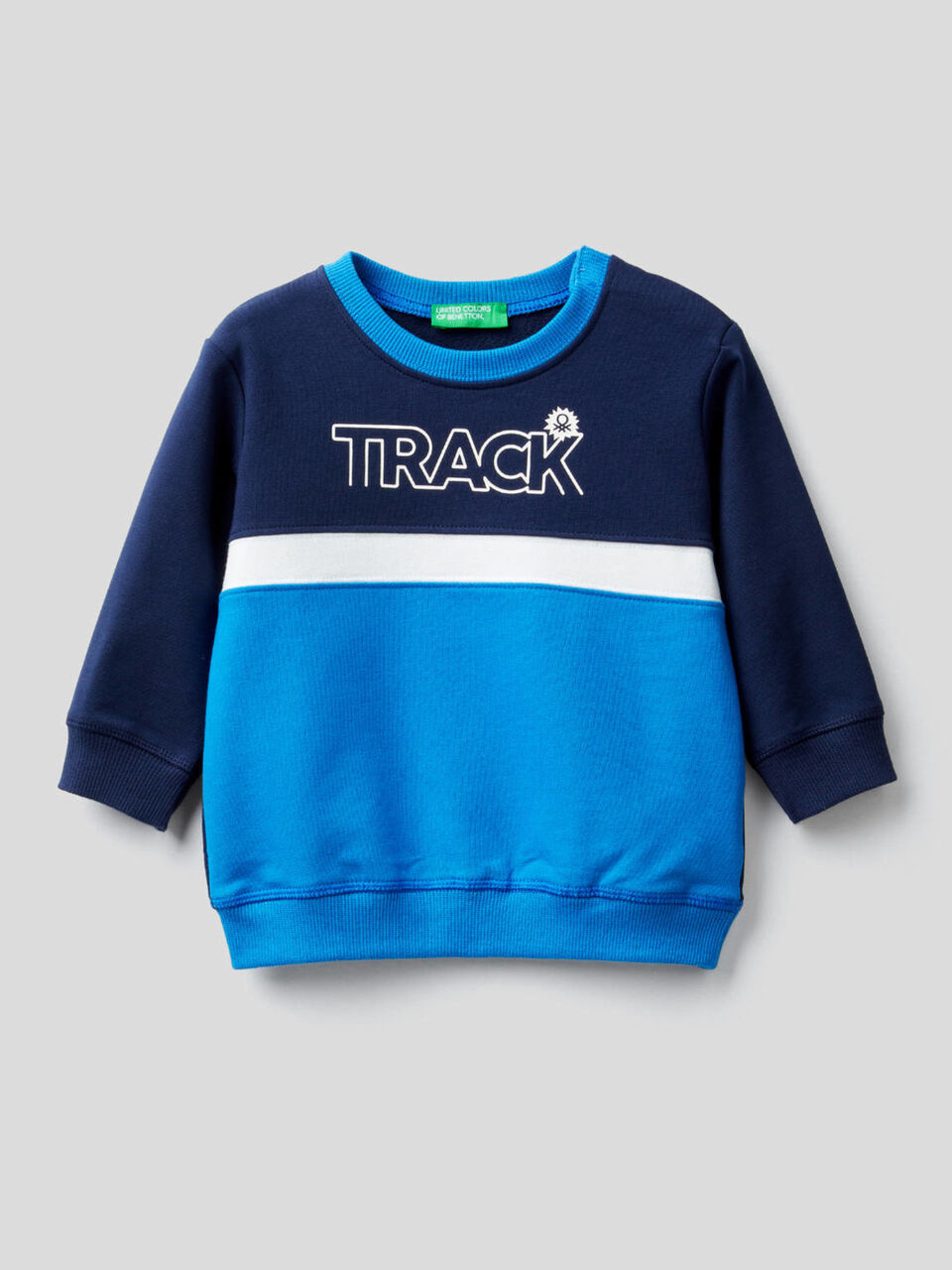 Sweatshirt aus stretchiger Bio-Baumwolle mit Farbblöcken image number 1
