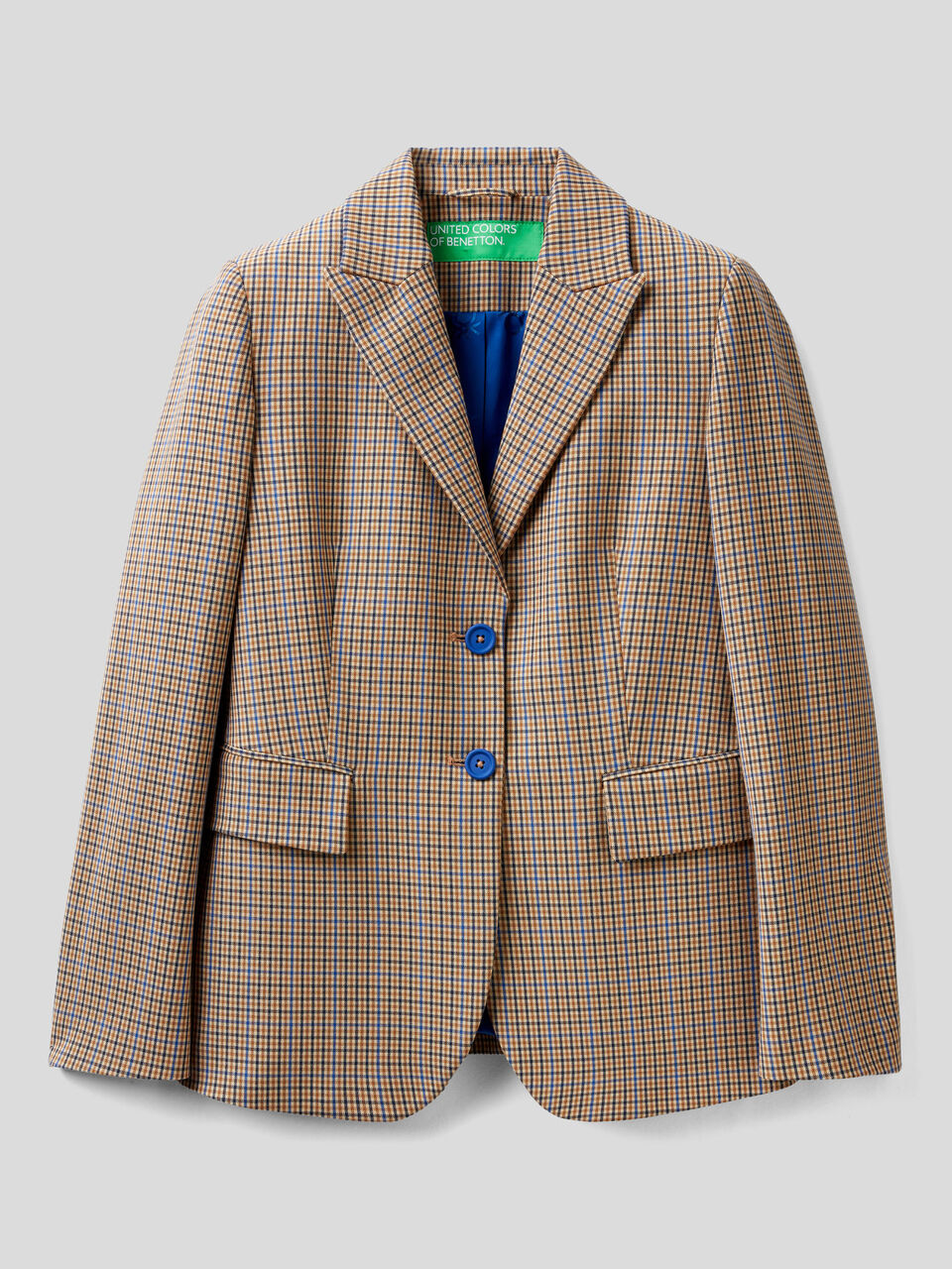 Karierter Blazer aus fließendem Stoff image number 1