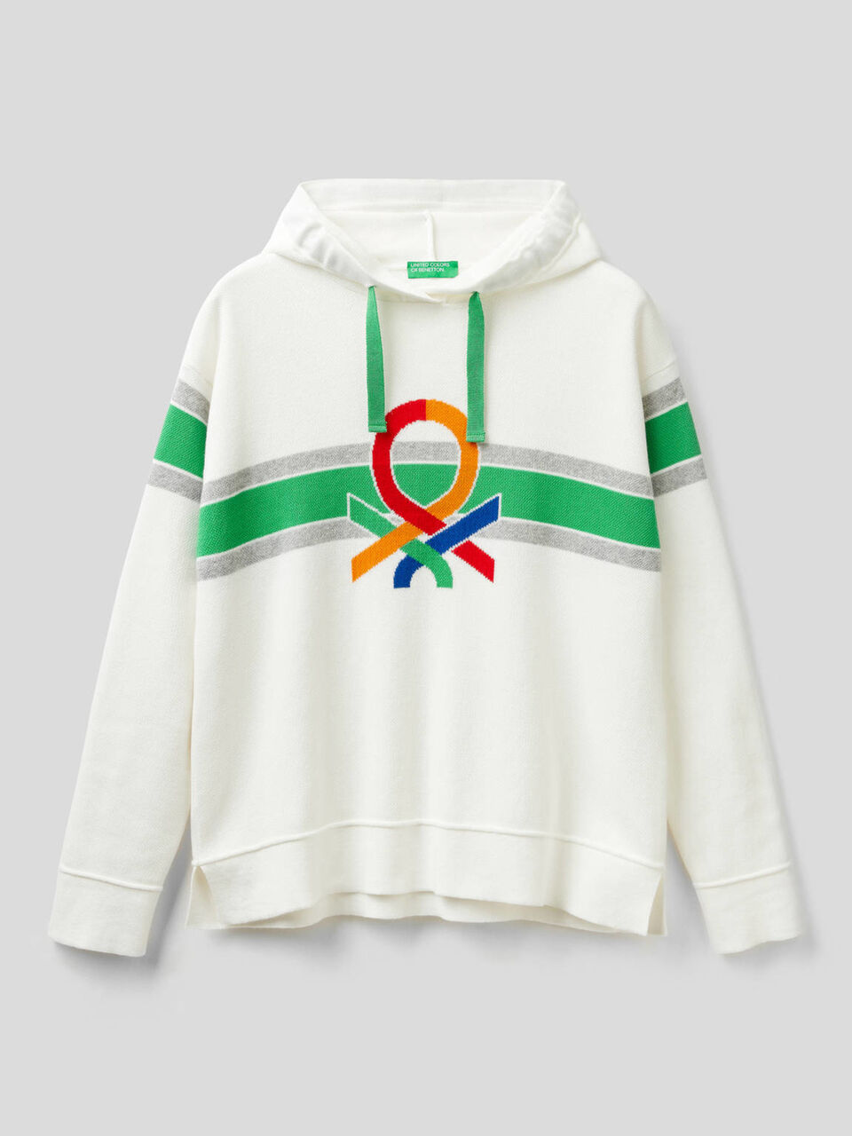 Pullover aus Trikot-Baumwolle mit Kapuze image number 1