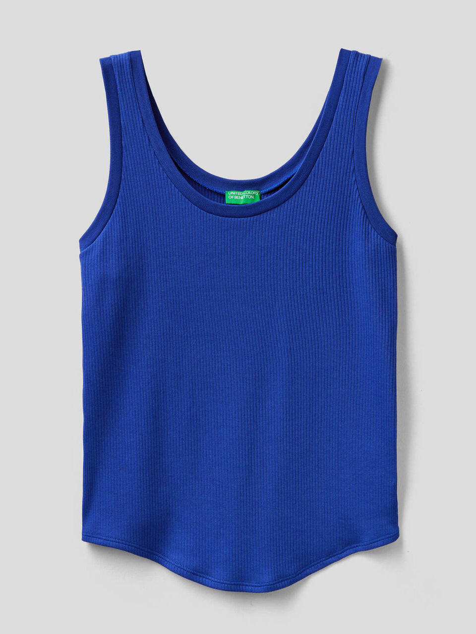 Geripptes Tank-Top mit breiten Trägern image number 1