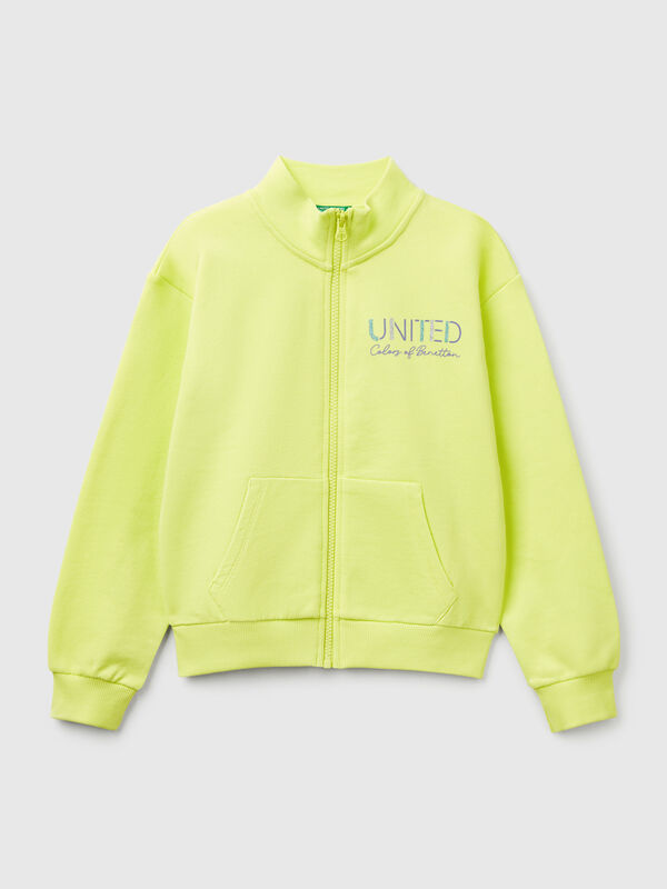 Sweatshirt mit Reißverschluss und hohem Kragen Mädchen