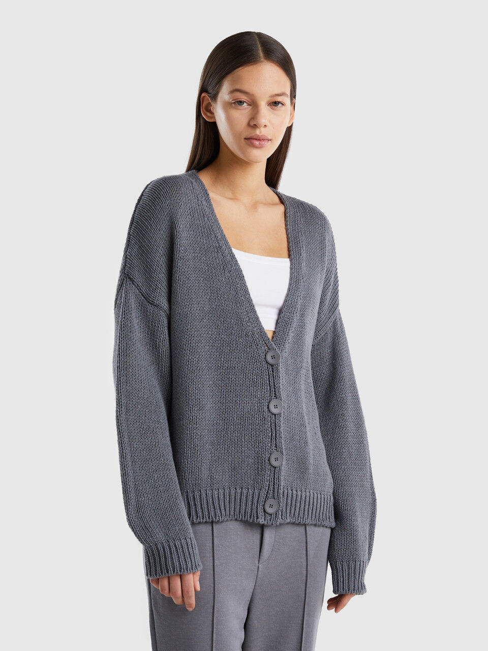 Strickjacke in einer Baumwollmischung