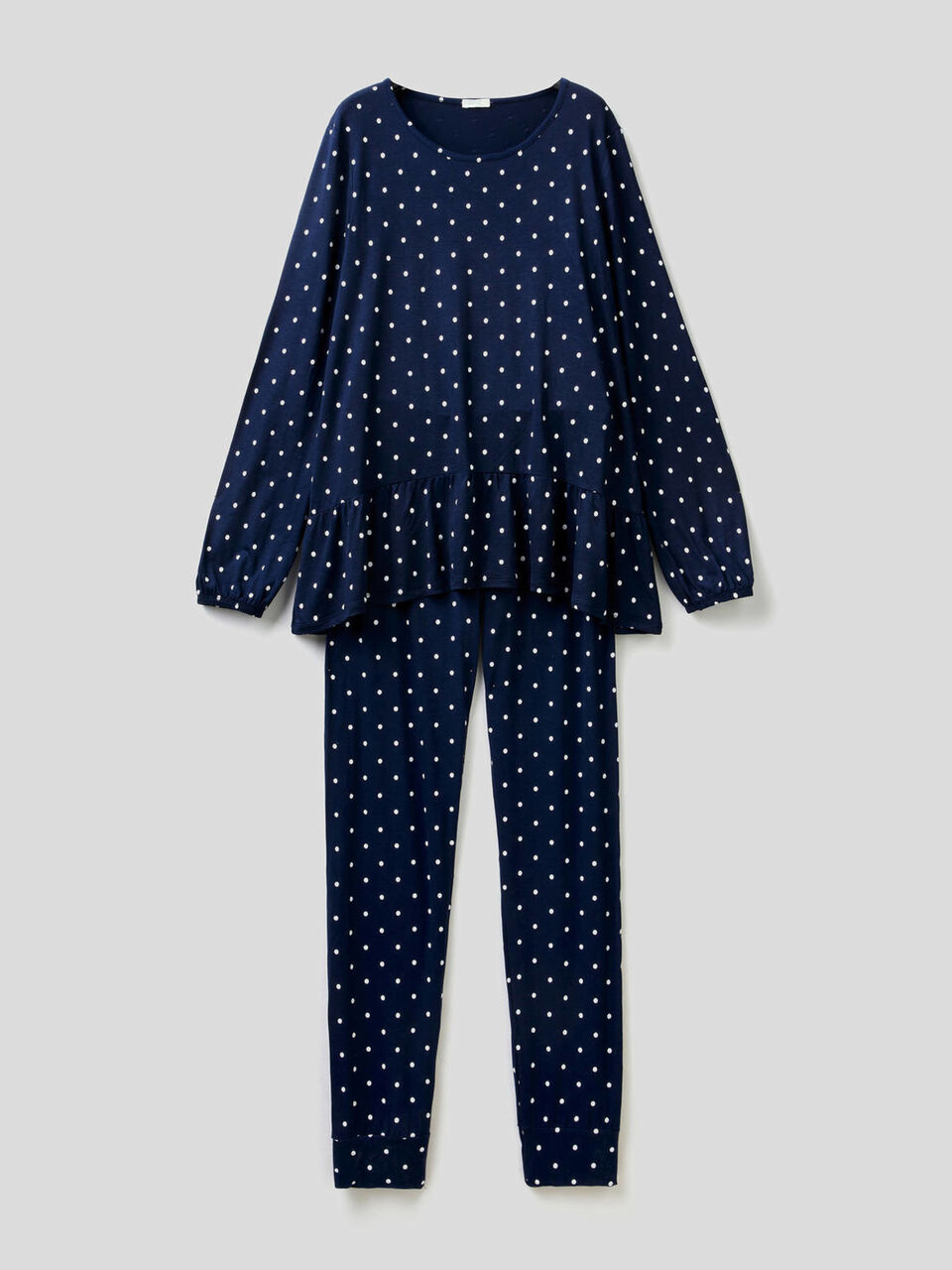 Gemusterter Pyjama aus stretchiger Viskose image number 1