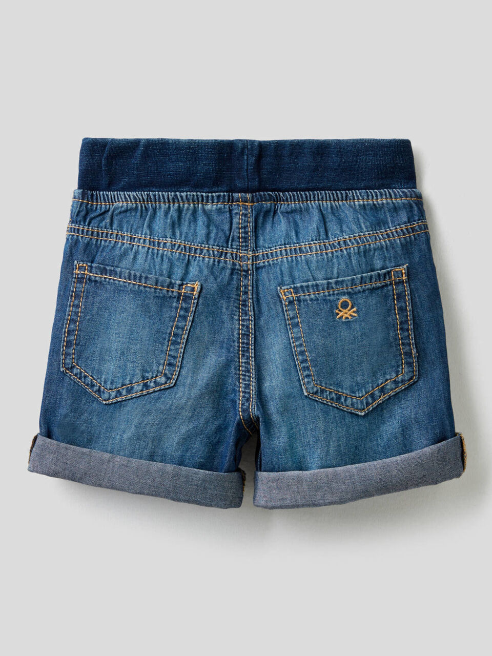 Bermudas mit Jeans-Effekt und elastischem Bund image number 2