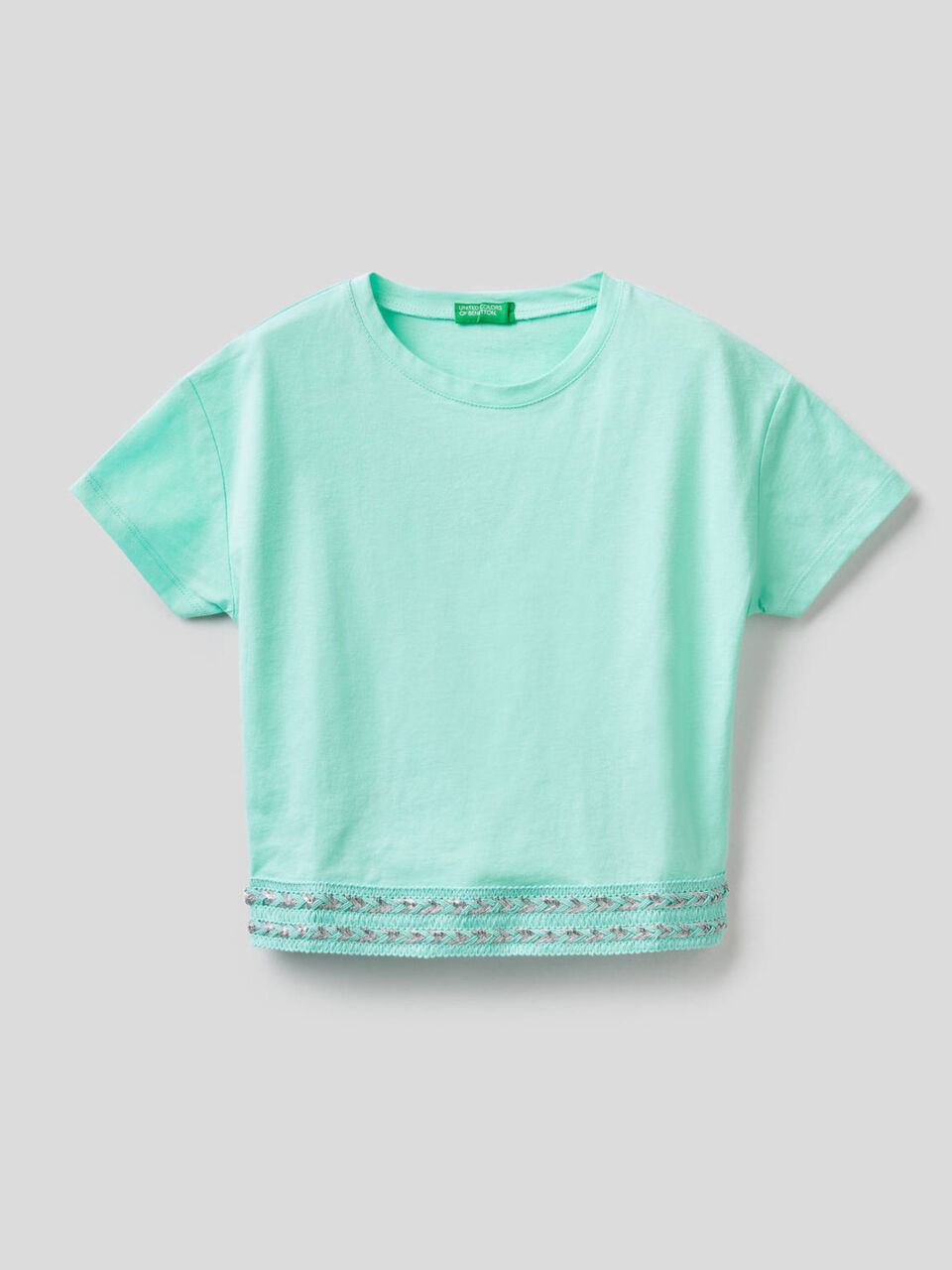 T-Shirt aus Baumwolle mit Cropped-Länge image number 1