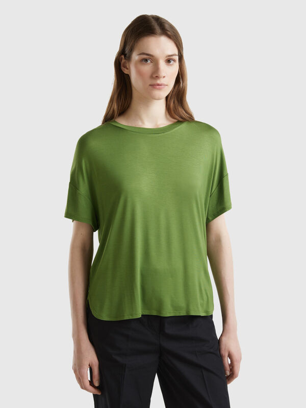 T-Shirt aus elastischer, nachhaltiger Viskose Damen
