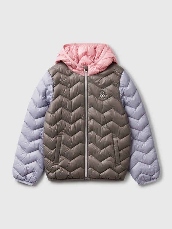 Wattierte Jacke mit Kapuze Mädchen