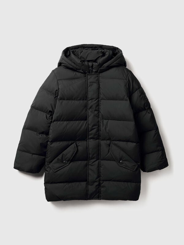 Daunenjacke mit abnehmbarer Kapuze Jungen