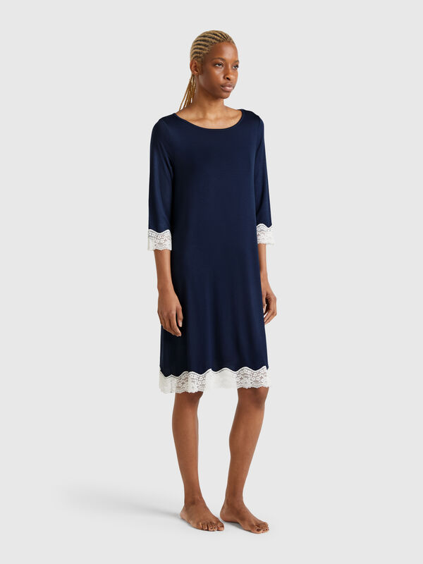 Nachthemd mit Spitzendetails Damen