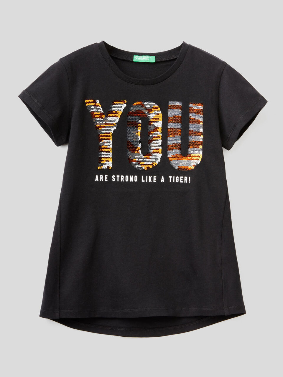 T-Shirt aus Baumwolle mit Pailletten image number 2