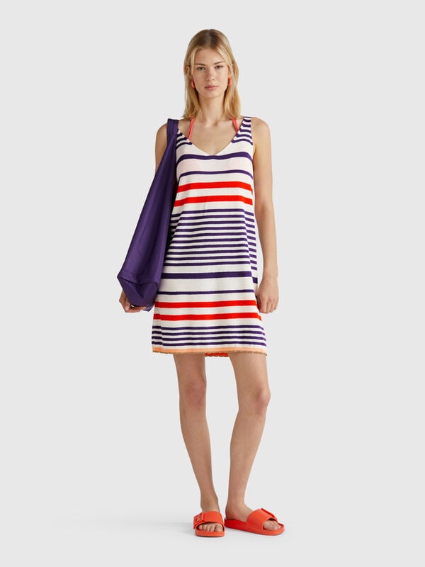 Gestreiftes Strickkleid Damen
