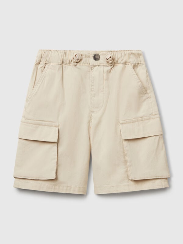 Fallschirmshorts aus Stretch-Baumwolle Jungen