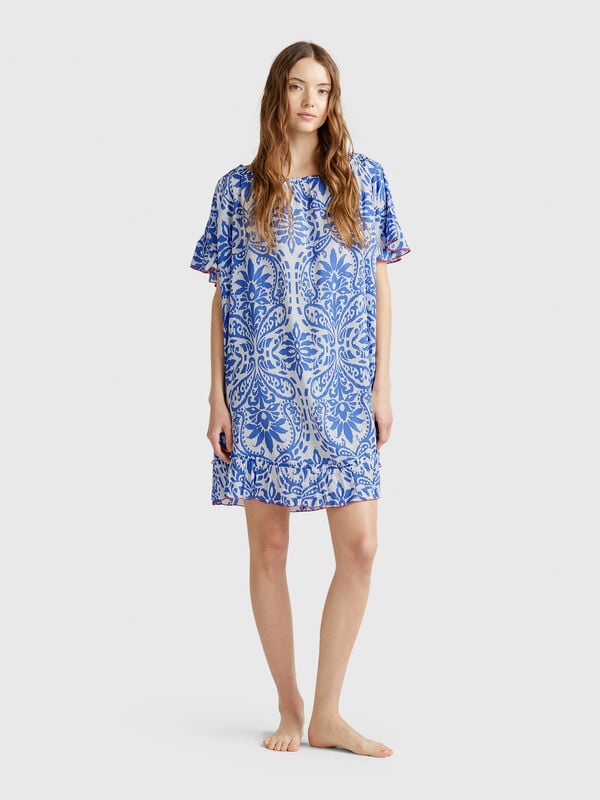 Kaftan mit Blumendruck Damen