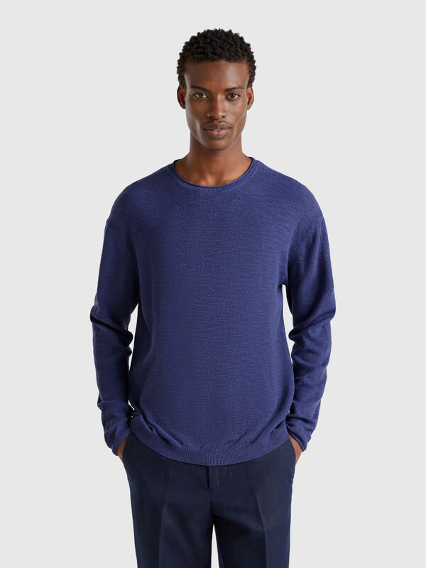 Pullover aus Leinen- und Baumwollmischung Herren