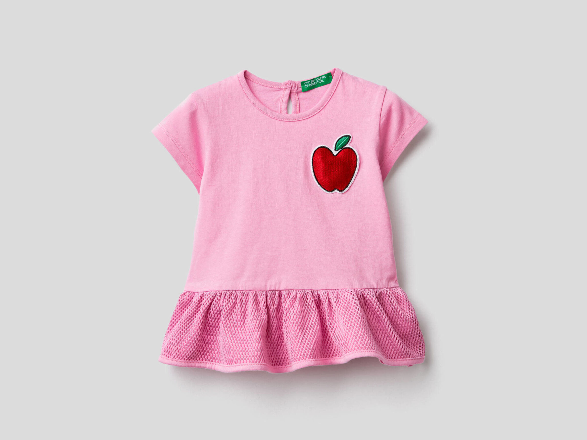 T-Shirt mit Rüsche und Klang-Aufnäher image number null