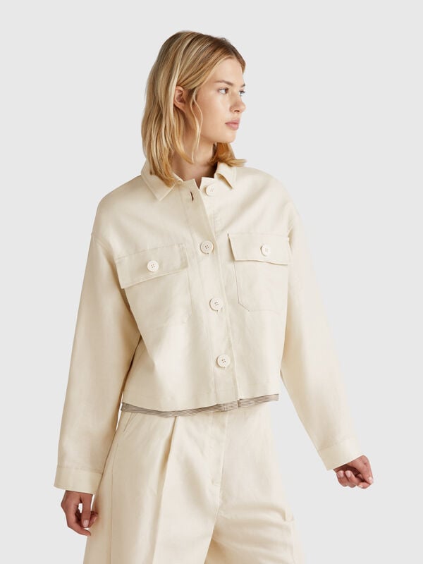 Jacke aus Leinenmischung Damen