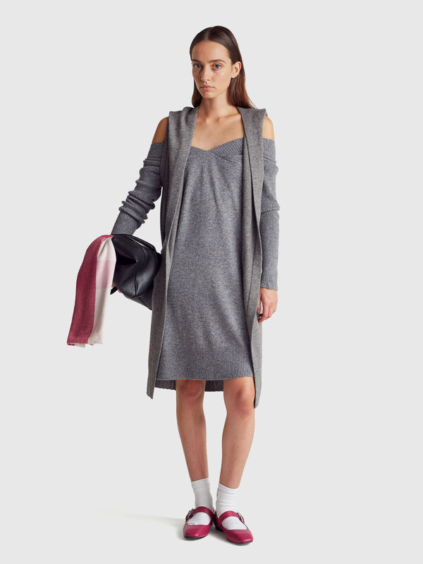 Midikleid aus Wollmischung Damen