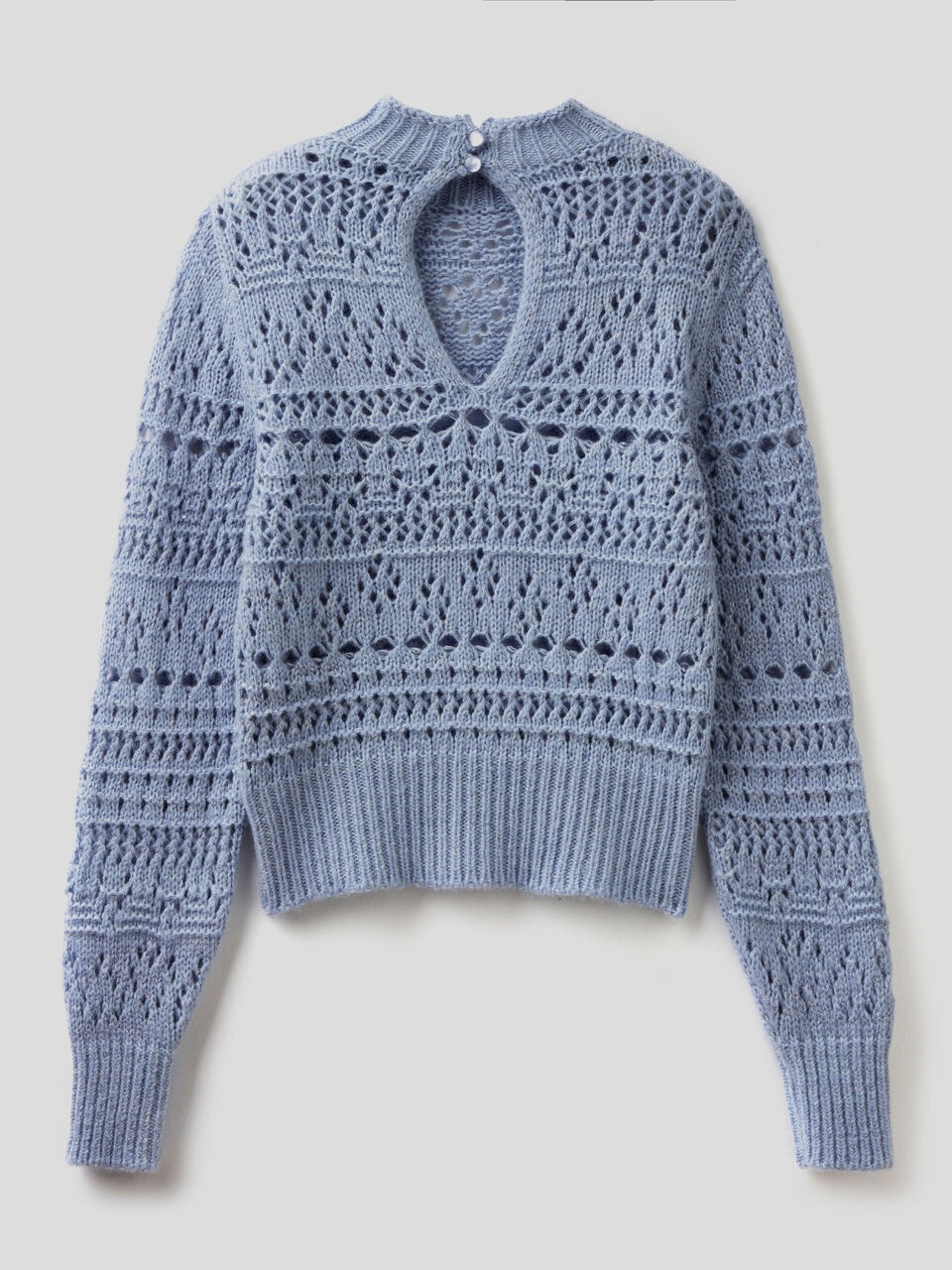 Pullover mit Verarbeitung im Lochmuster image number 2