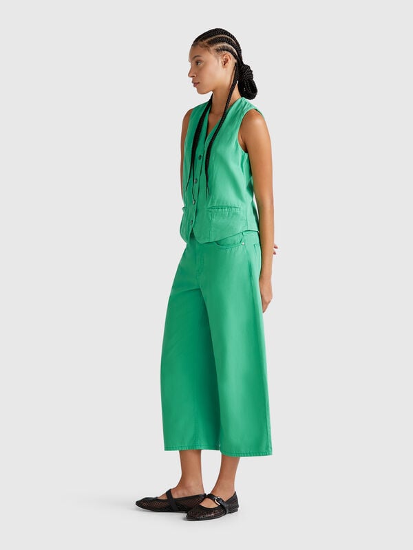 Grüne Five-Pocket-Hose Damen