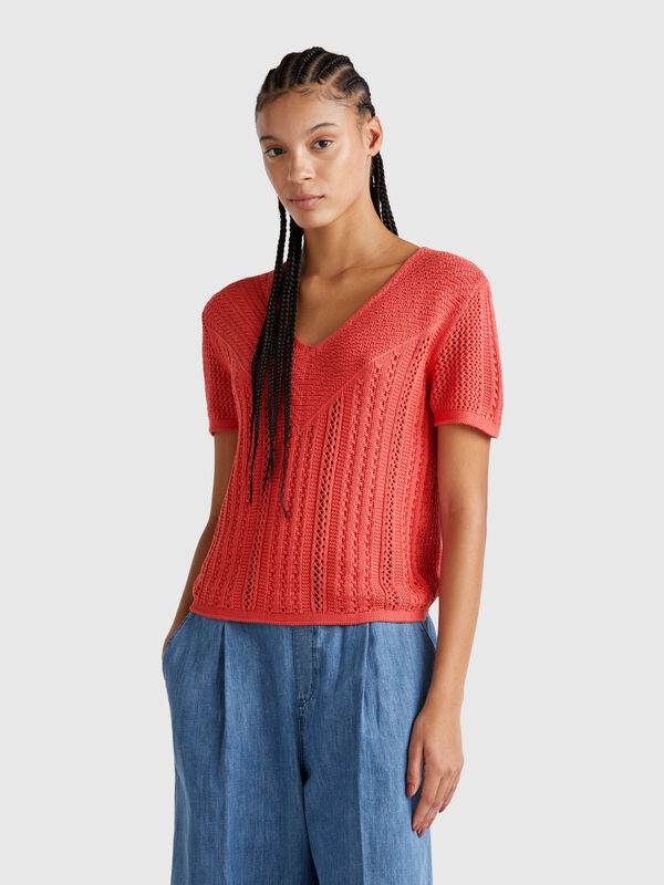 Pullover mit durchbrochenem Muster Damen