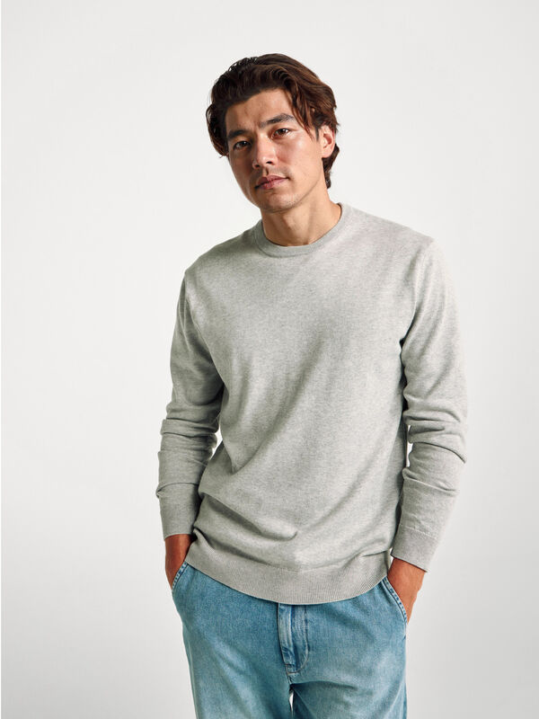 Pullover mit Rundhalsausschnitt aus 100 % Baumwolle Herren