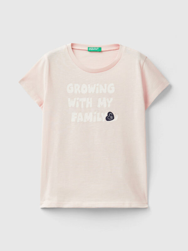 T-Shirt aus 100% Baumwolle mit Print Mädchen