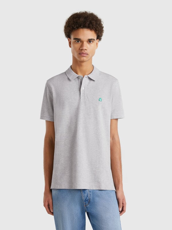 Polo regular fit in Grau Melange Herren
