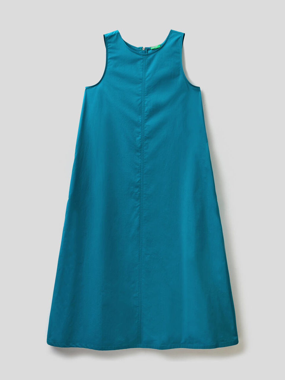 Langes, ärmelloses Kleid aus 100% Baumwolle image number 1