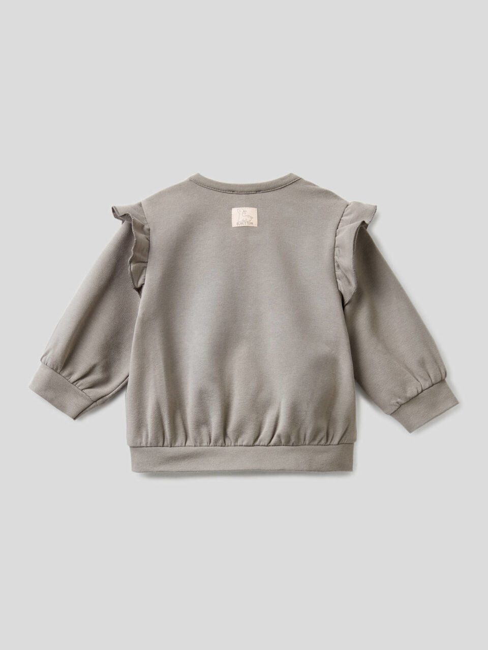 Strickjacke aus Sweatstoff mit Volant image number 2
