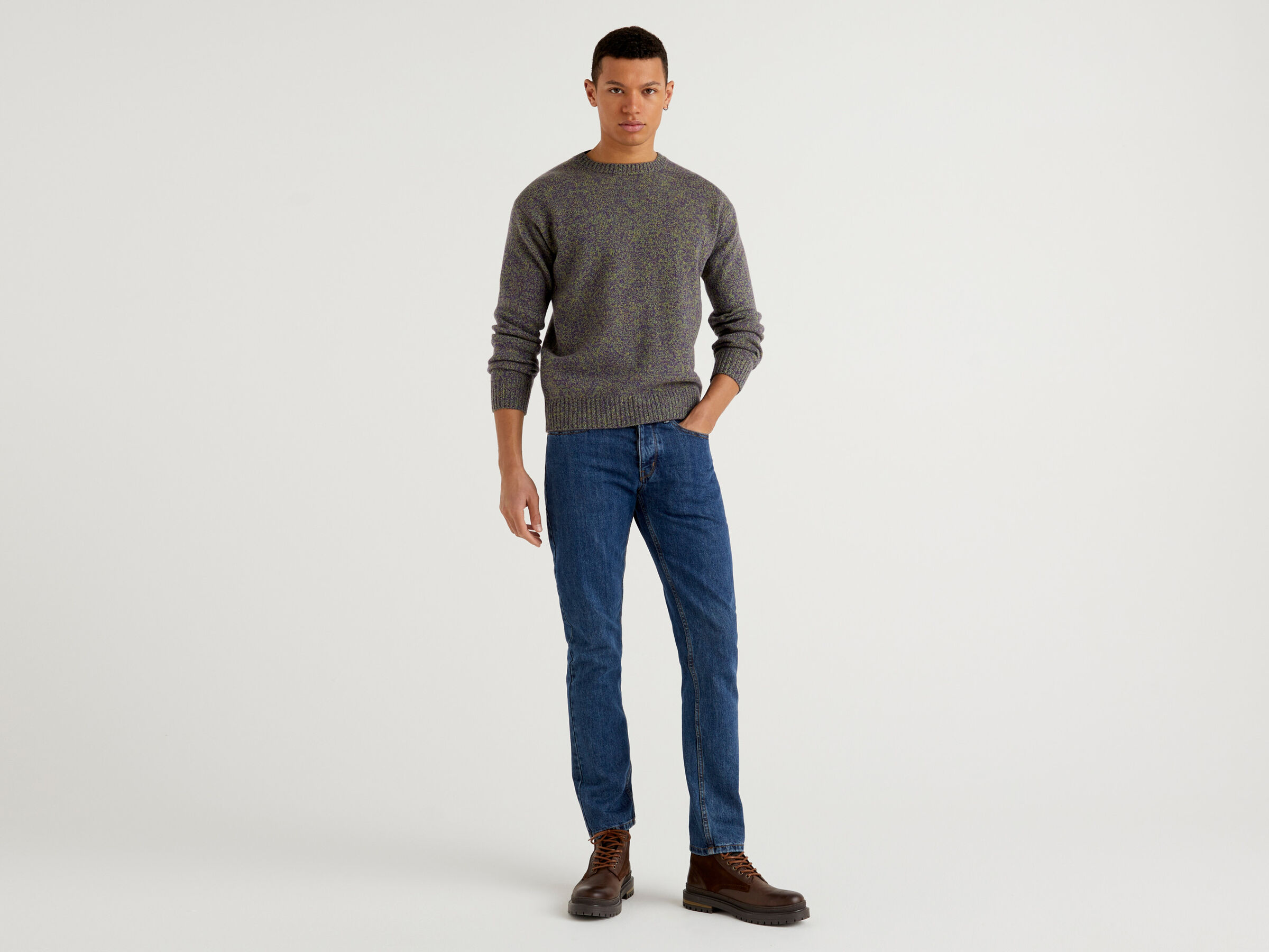 Pullover aus reiner Shetlandwolle mit Rundausschnitt image number 3