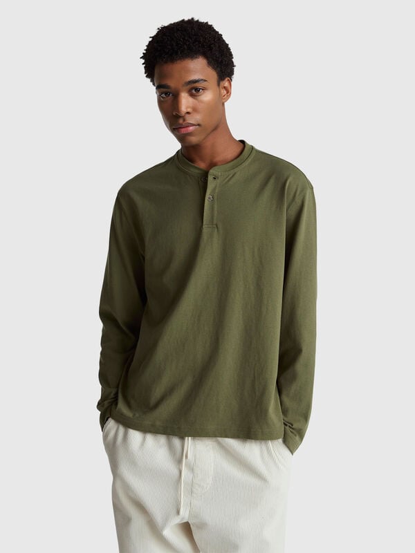 T-Shirt mit Henley-Ausschnitt Herren