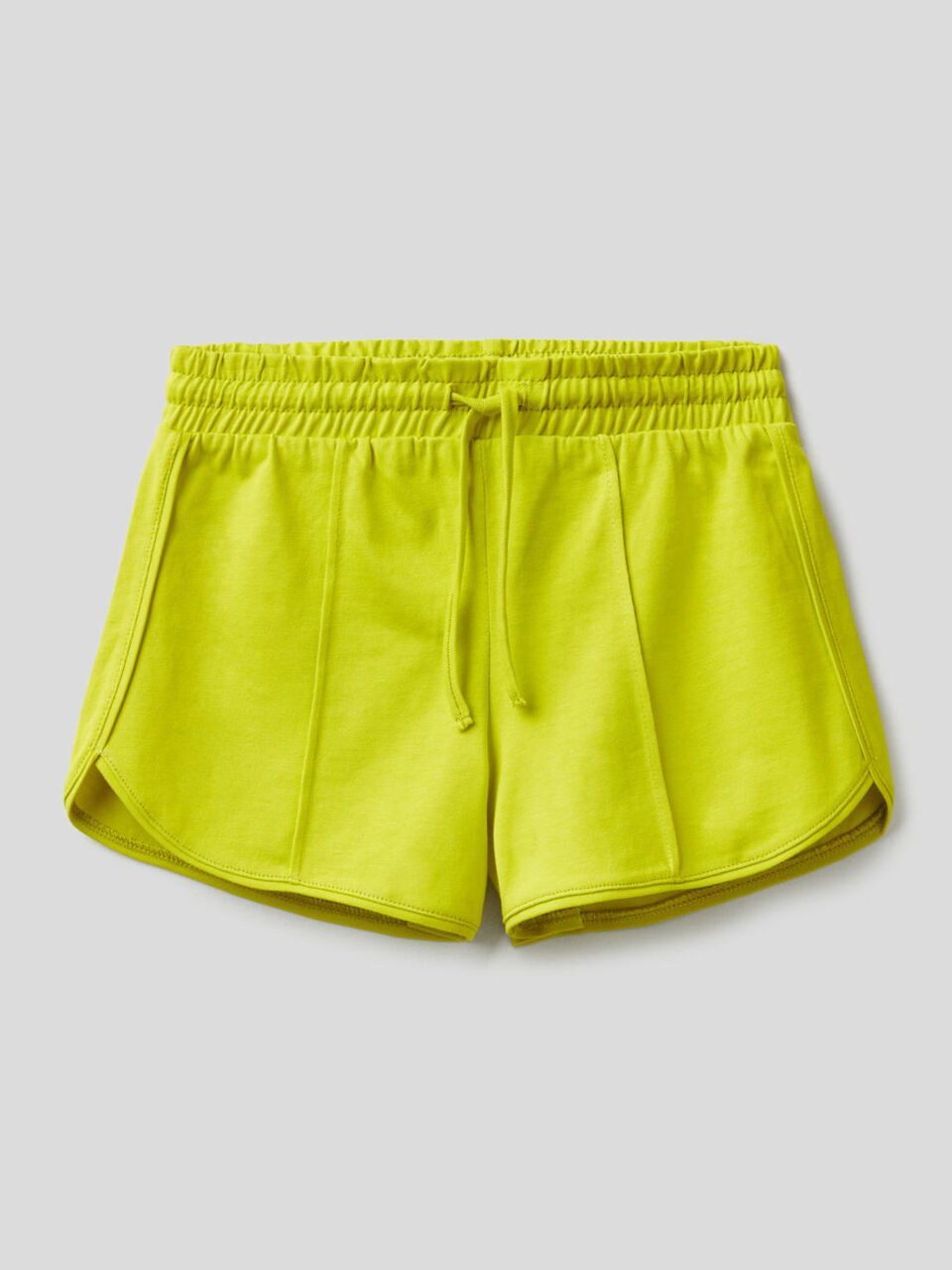 Einfarbige Shorts aus reiner Baumwolle image number 1