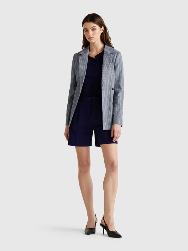 Bermudashorts aus Stretch-Baumwolle Damen