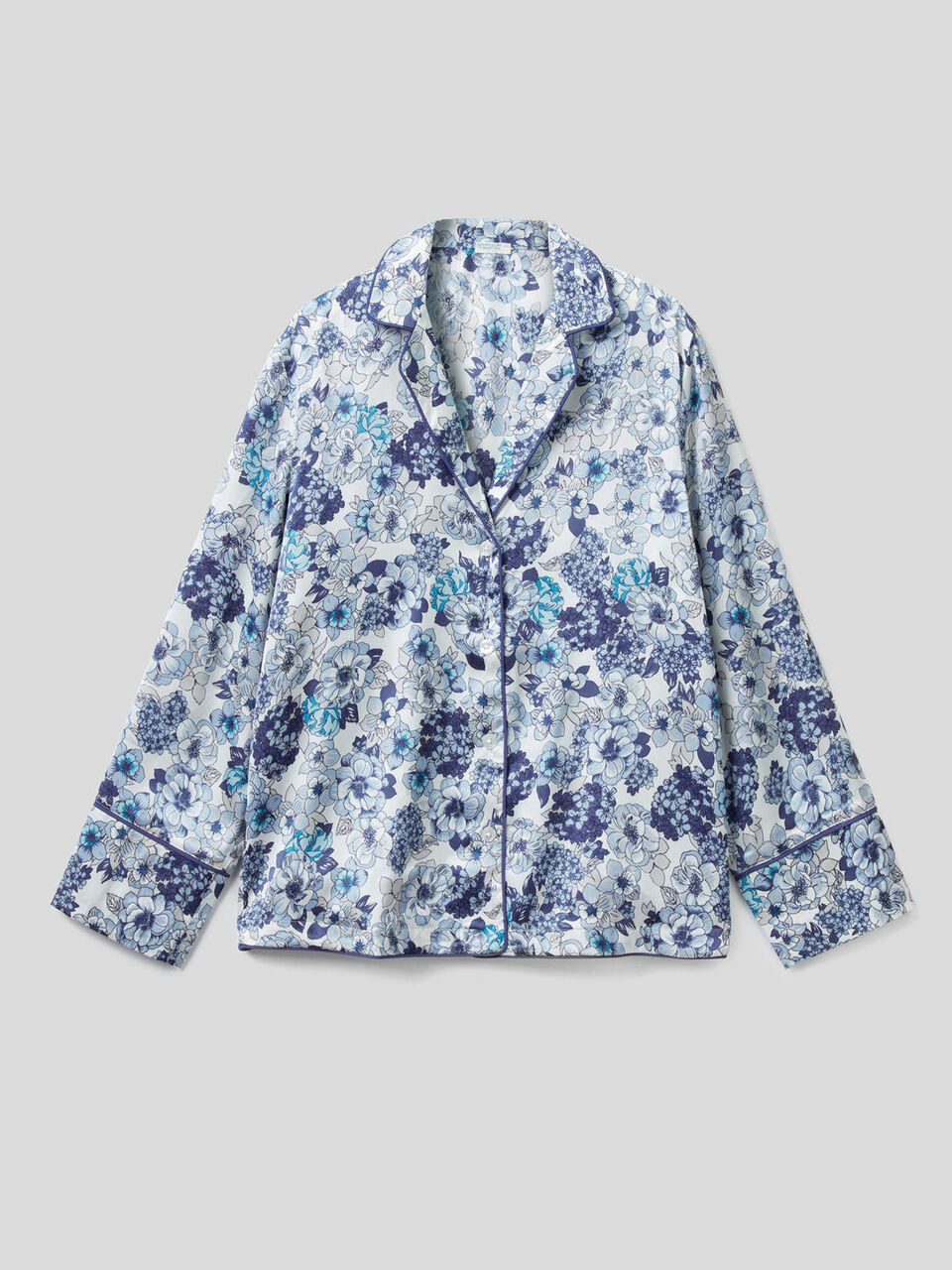 Pyjama-Bluse mit Blumenprint image number 1