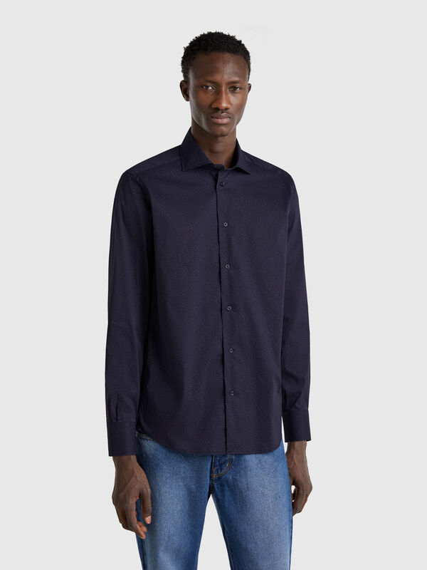 Slim-Fit-Hemd mit Muster Herren