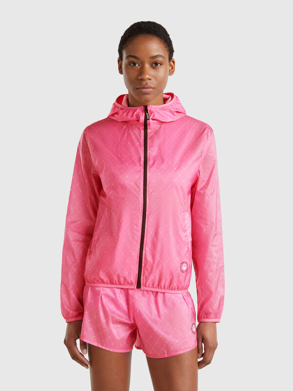 Nylonjacke mit Logo-Print Damen