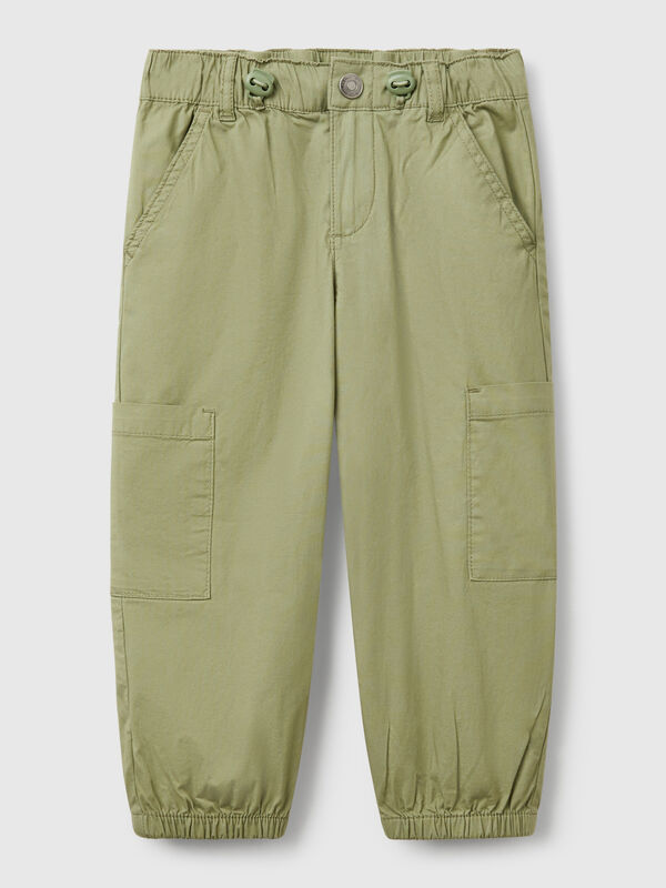 Fallschirmhose aus Stretch-Baumwolle Jungen