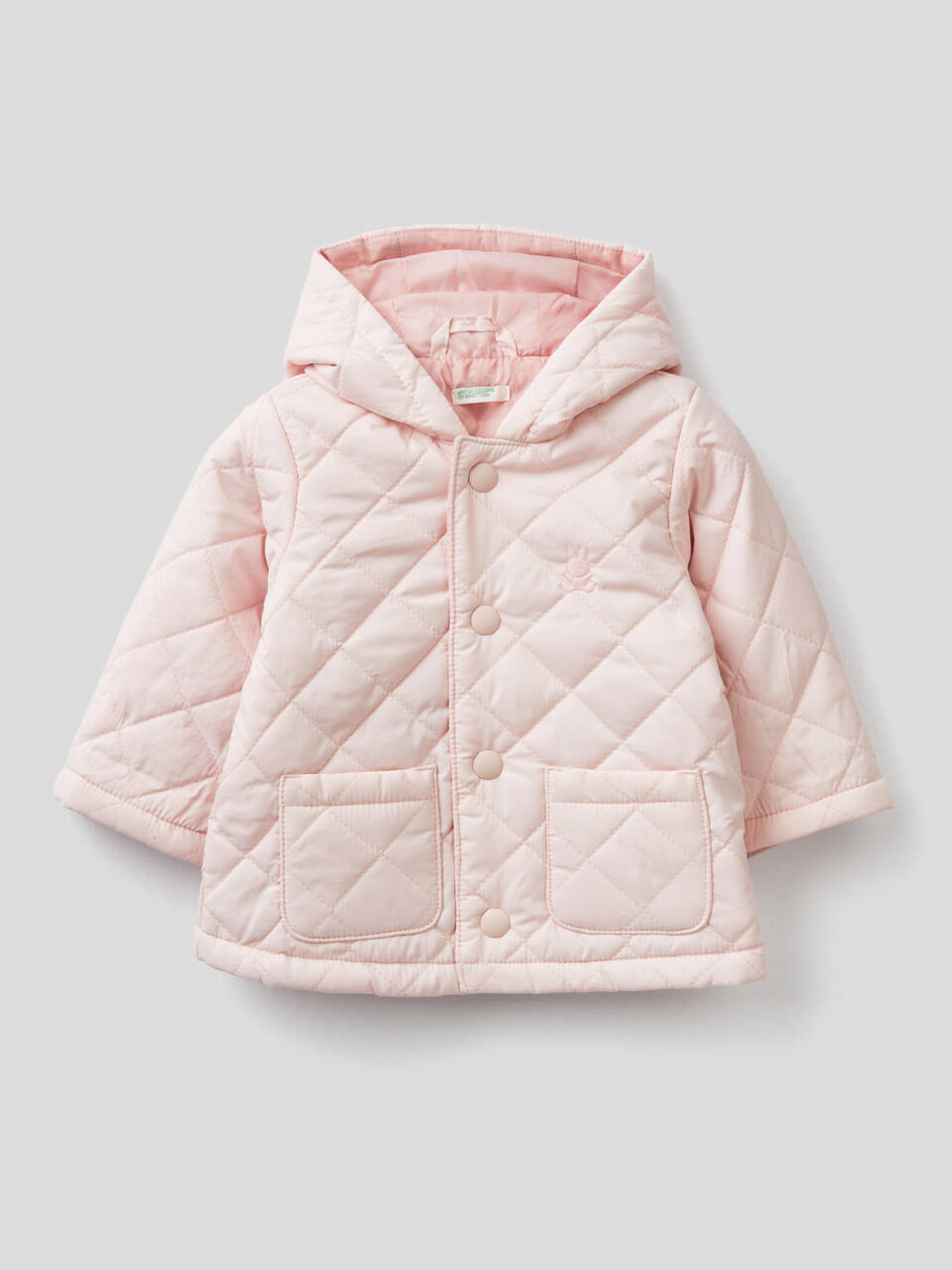 Wattierte Jacke mit Steppnähten und Kapuze image number 1