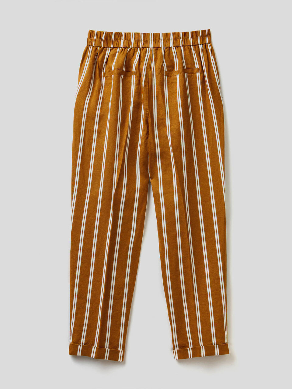 Hose aus 100% Leinen mit Musterprint image number 2