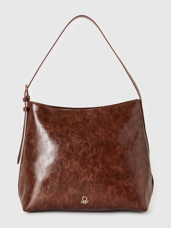 Große Tasche aus beschichtetem Stoff Damen
