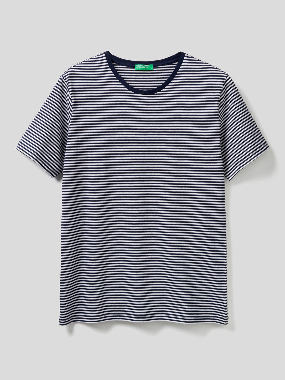 Gestreiftes T-Shirt aus reiner Baumwolle Herren image number 1