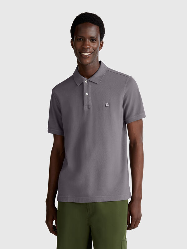 Polo regular fit in Mausgrau Herren