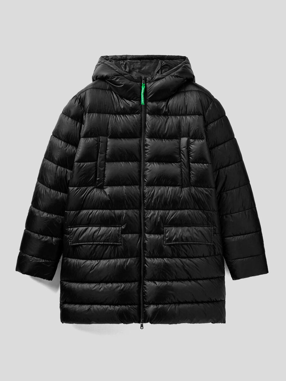 Langer Anorak mit Wattierung aus Watte mit 3D-Effekt image number 1