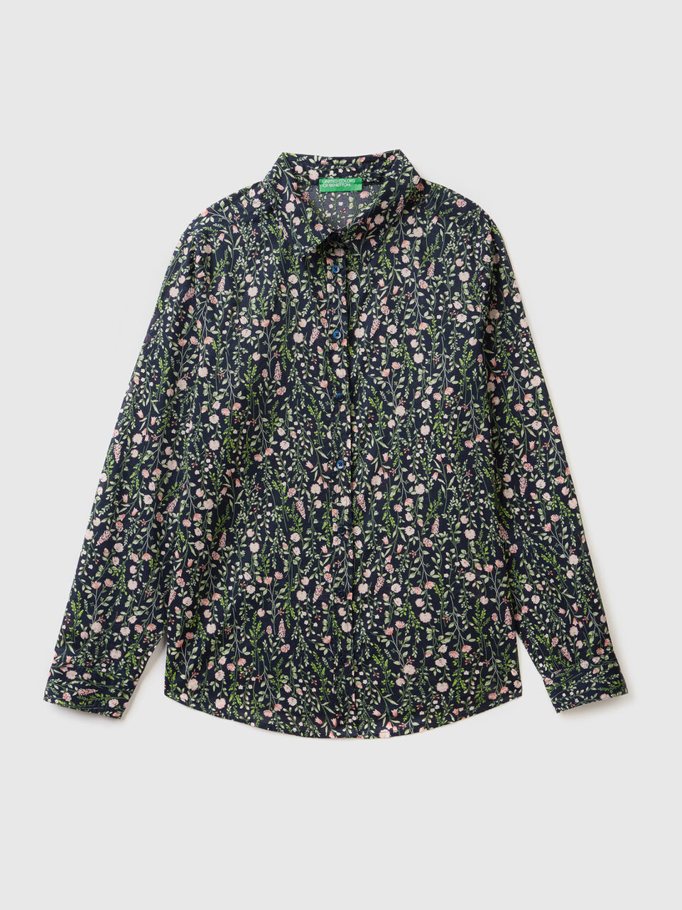 Gemusterte Bluse in 100% Baumwolle image number 1