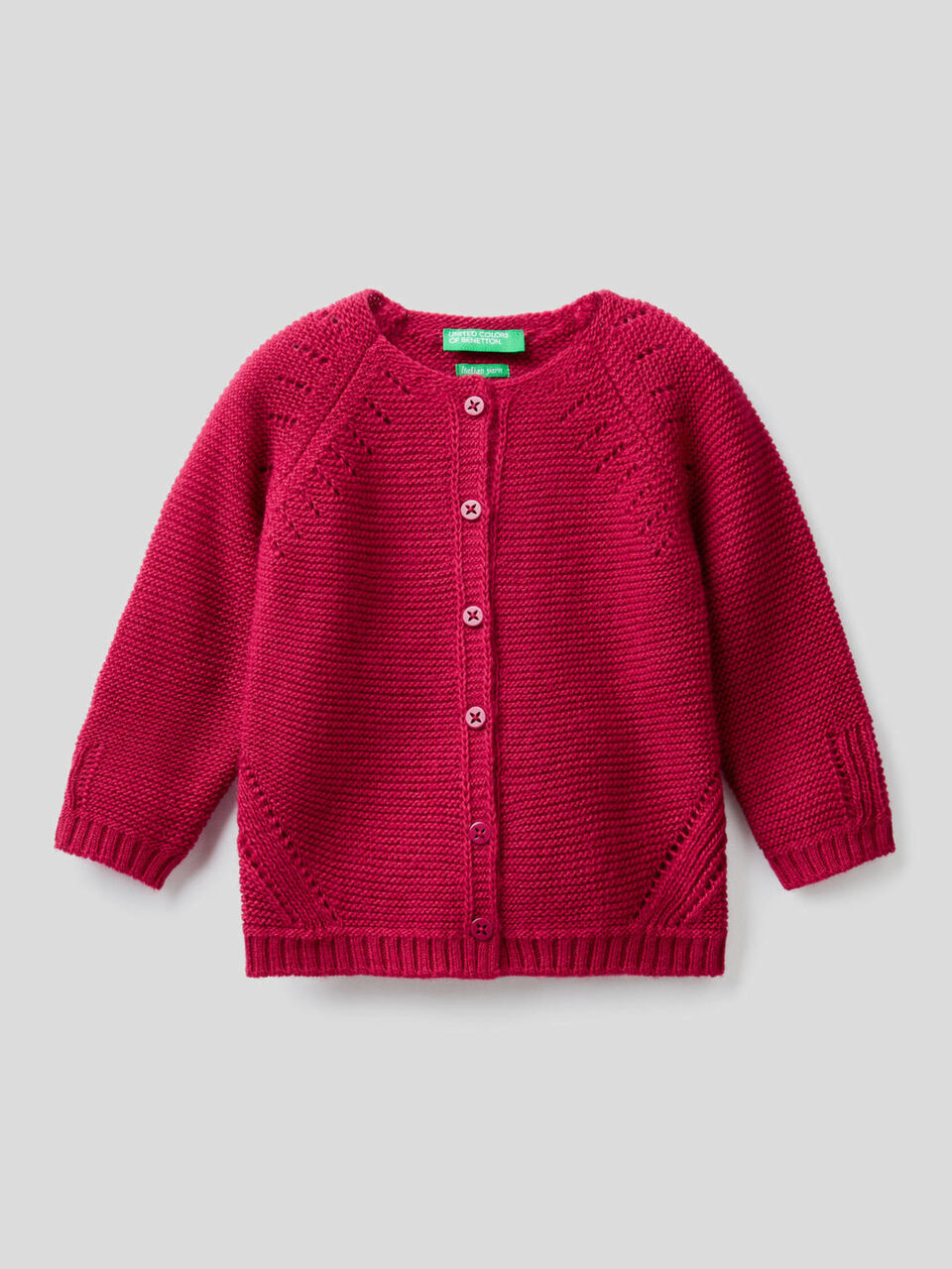 Strickjacke mit Details im Lochmuster image number 1