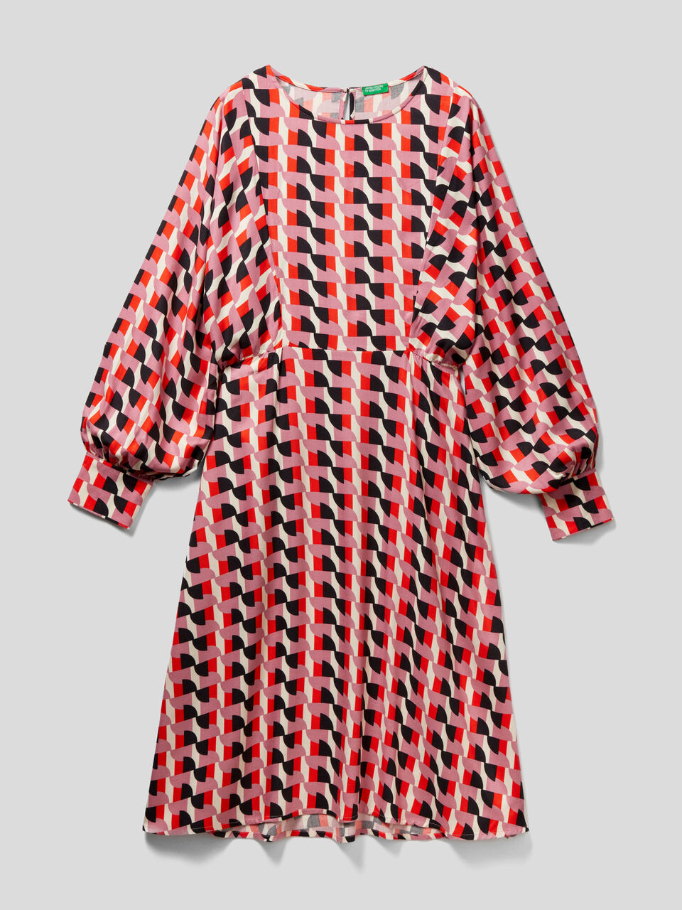 Midi-Kleid aus Öko-Viskose mit Muster image number 1