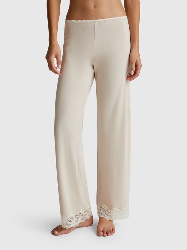 Fließende Hose mit Spitze Damen
