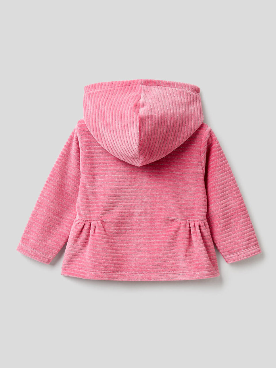 Sweatshirt aus Chenille mit Reißverschluss und Kapuze image number 2