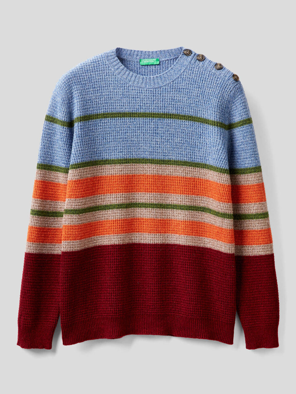 Bunter Pullover mit Knöpfen image number 1