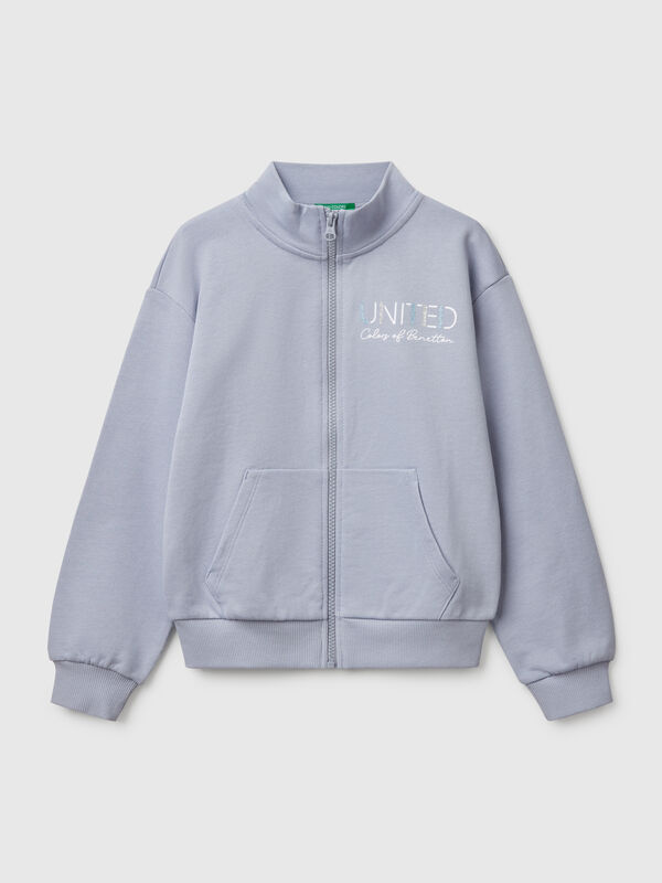 Sweatshirt mit Reißverschluss und hohem Kragen Mädchen